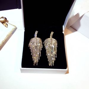 Women's mosaic rhinestone atmospheric earrings